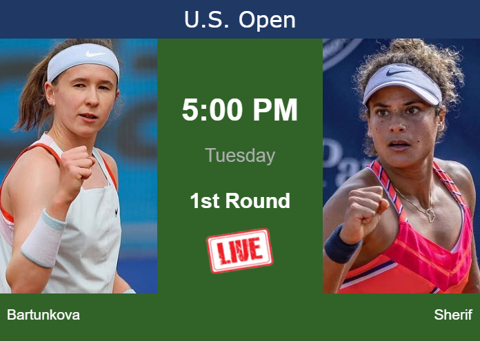 Monday Live Streaming Nikola Bartunkova vs Mayar Sherif