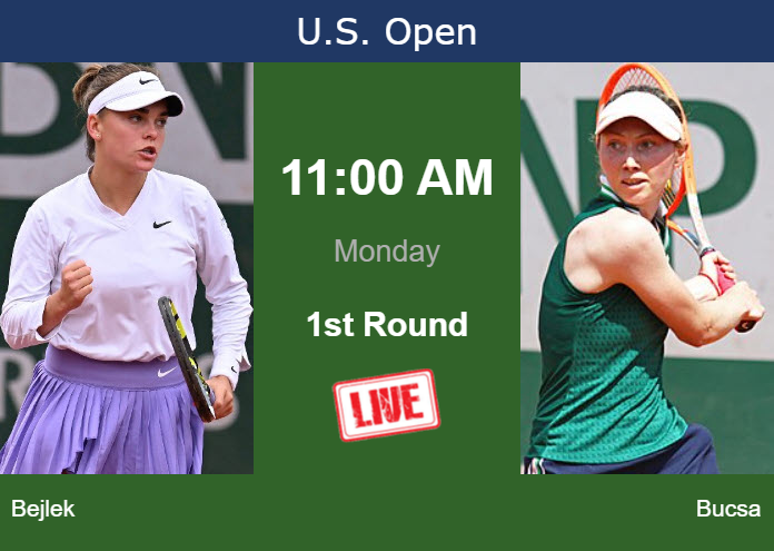 Monday Live Streaming Sara Bejlek vs Cristina Bucsa