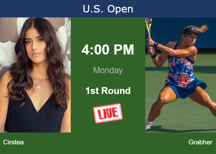 How to watch Cirstea vs. Grabher on live streaming at the U.S. Open on Monday Monday Live Streaming Sorana Cirstea vs Julia Grabher
