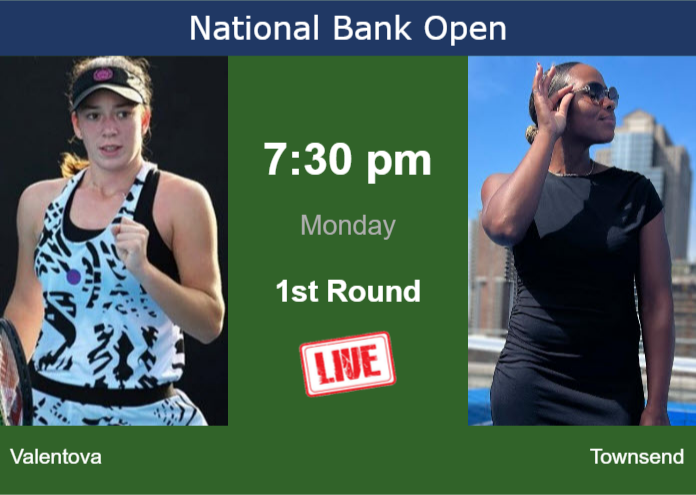 Monday Live Streaming Tereza Valentova vs Taylor Townsend