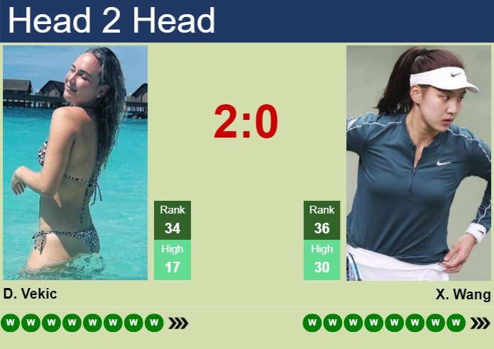 H2H, prediction of Donna Vekic vs Xinyu Wang in Cincinnati with odds, preview, pick | 16th August 2026 Prediction and head to head Donna Vekic vs. Xinyu Wang