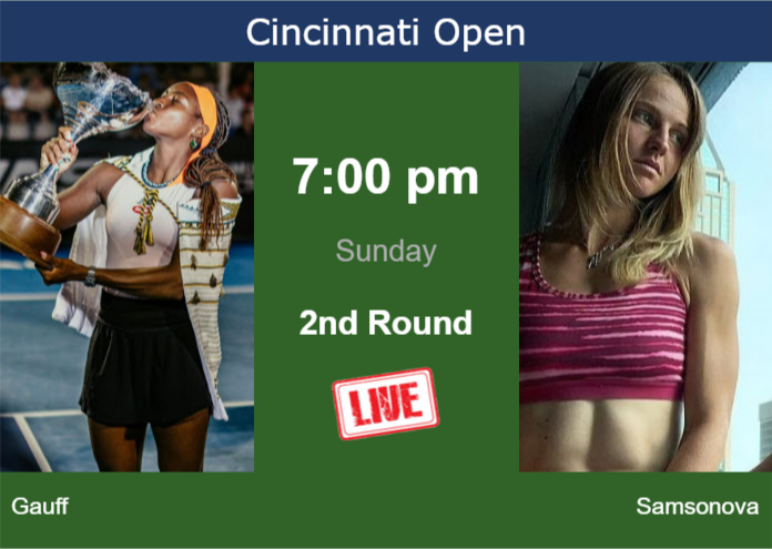 How to watch Gauff vs. Samsonova on live streaming in Cincinnati on Sunday Saturday Live Streaming Cori Gauff vs Liudmila Samsonova