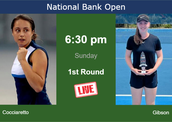 How to watch Cocciaretto vs. Gibson on live streaming in Toronto on Sunday Sunday Live Streaming Elisabetta Cocciaretto vs Talia Gibson