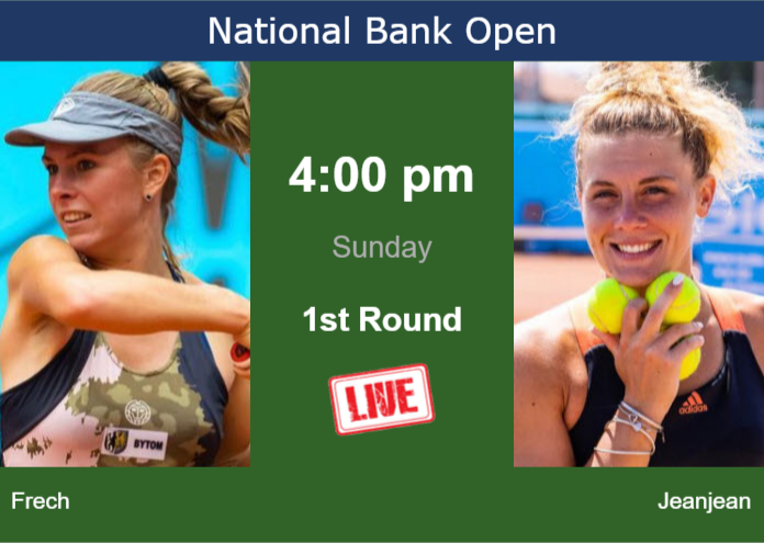 How to watch Frech vs. Jeanjean on live streaming in Toronto on Sunday Sunday Live Streaming Magdalena Frech vs Leolia Jeanjean