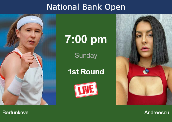 How to watch Bartunkova vs. Andreescu on live streaming in Toronto on Sunday Sunday Live Streaming Nikola Bartunkova vs Bianca Vanessa Andreescu