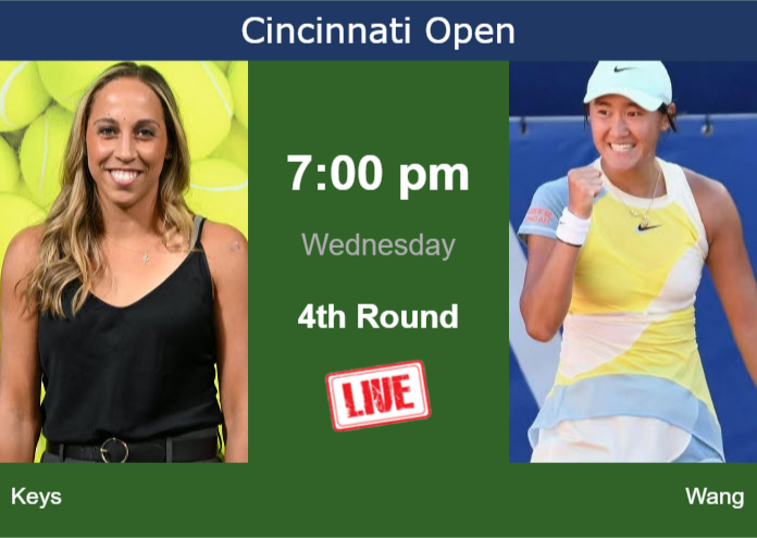 How to watch Keys vs. Wang on live streaming in Cincinnati on Wednesday Wednesday Live Streaming Madison Keys vs Xiyu Wang