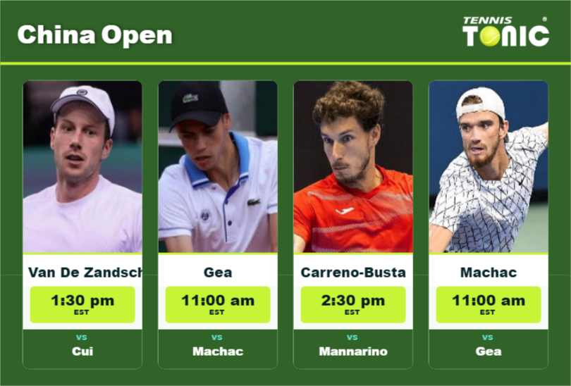 Botic Van De Zandschulp-Arthur Gea-Pablo Carreno-Busta-Tomas Machac Stats info