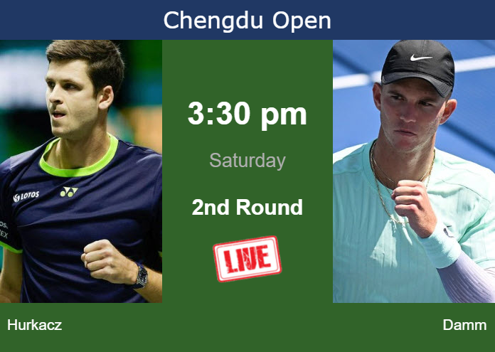 How to watch Hurkacz vs. Damm on live streaming in Chengdu on Saturday Friday Live Streaming Hubert Hurkacz vs Martin Damm