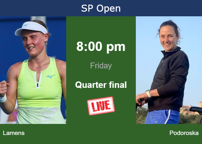 How to watch Lamens vs. Podoroska on live streaming in Sao Paulo on Friday Friday Live Streaming Suzan Lamens vs Nadia Podoroska