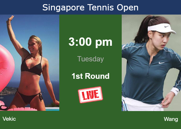 How to watch Vekic vs. Wang on live streaming in Singapore on Tuesday Monday Live Streaming Donna Vekic vs Xinyu Wang