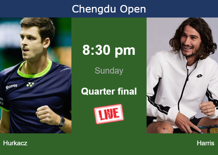 How to watch Hurkacz vs. Harris on live streaming in Chengdu on Sunday Saturday Live Streaming Hubert Hurkacz vs Lloyd Harris