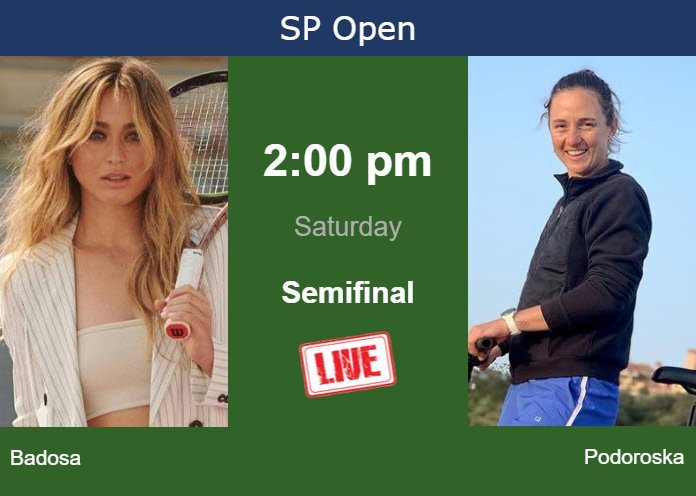 How to watch Badosa vs. Podoroska on live streaming in Sao Paulo on Saturday Saturday Live Streaming Paula Badosa vs Nadia Podoroska
