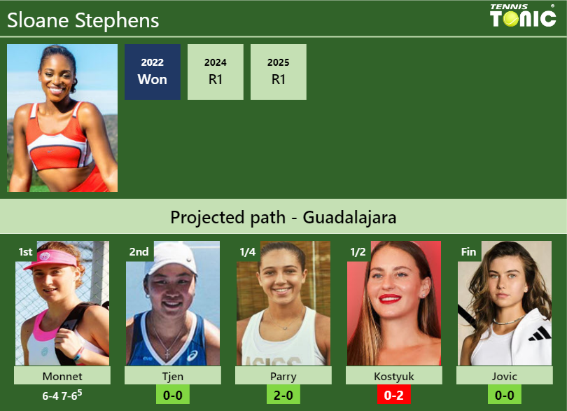 Sloane Stephens Stats info