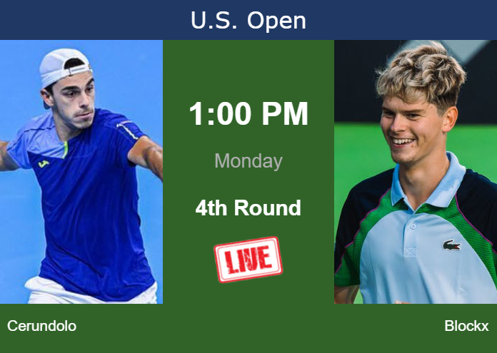 How to watch Cerundolo vs. Blockx on live streaming at the U.S. Open on Monday Sunday Live Streaming Francisco Cerundolo vs Alexander Blockx