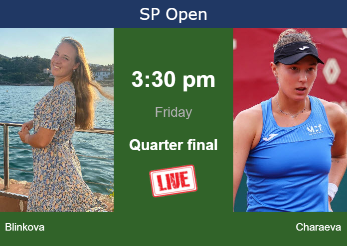 How to watch Blinkova vs. Charaeva on live streaming in Sao Paulo on Friday Thursday Live Streaming Anna Blinkova vs Alina Charaeva