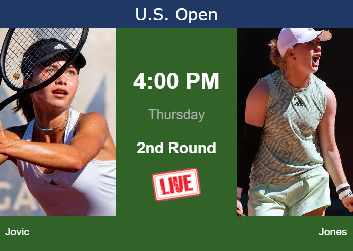 Thursday Live Streaming Iva Jovic vs Francesca Jones