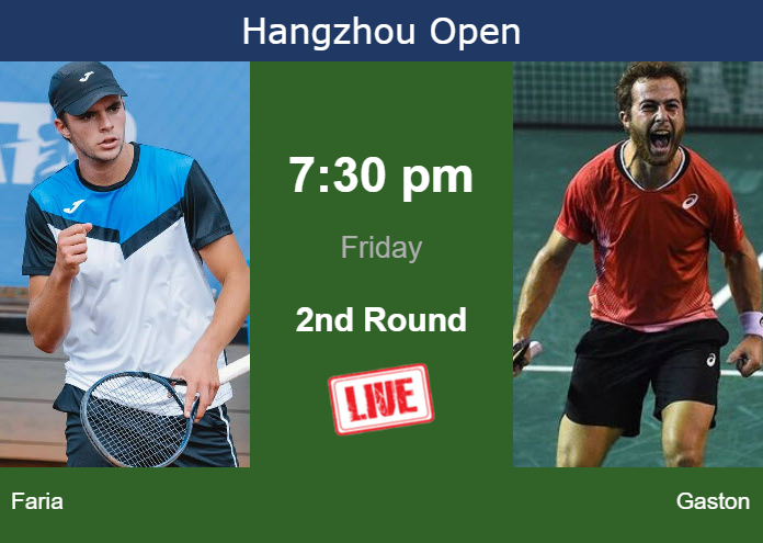 How to watch Faria vs. Gaston on live streaming in Hangzhou on Friday Thursday Live Streaming Jaime Faria vs Hugo Gaston