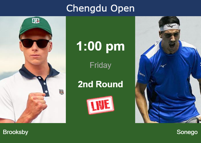 How to watch Brooksby vs. Sonego on live streaming in Chengdu on Friday Thursday Live Streaming Jenson Brooksby vs Lorenzo Sonego