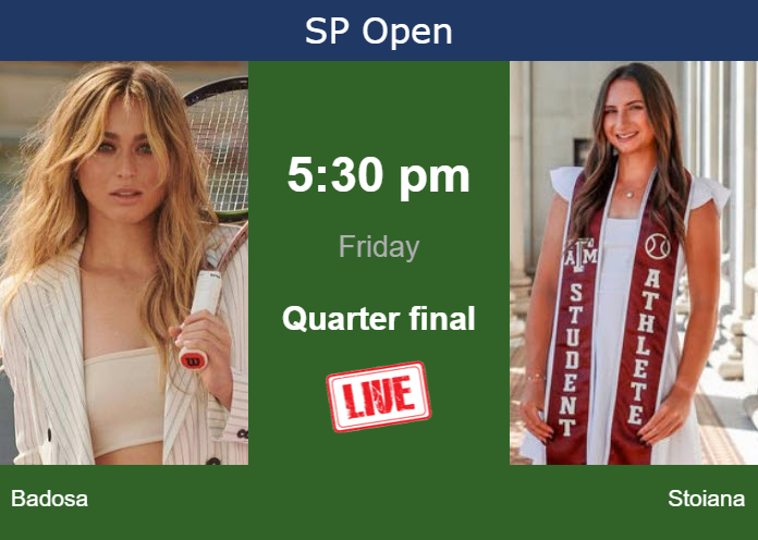 How to watch Badosa vs. Stoiana on live streaming in Sao Paulo on Friday Thursday Live Streaming Paula Badosa vs Mary Stoiana