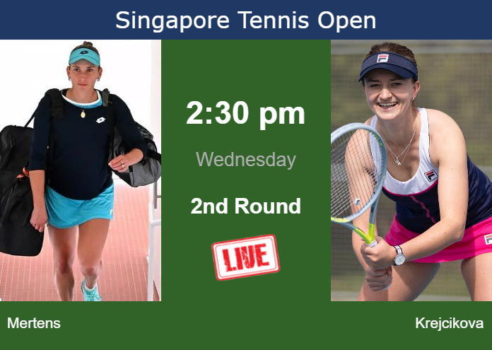 How to watch Mertens vs. Krejcikova on live streaming in Singapore on Wednesday Tuesday Live Streaming Elise Mertens vs Barbora Krejcikova
