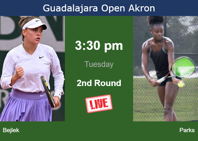 Tuesday Live Streaming Sara Bejlek vs Alycia Parks