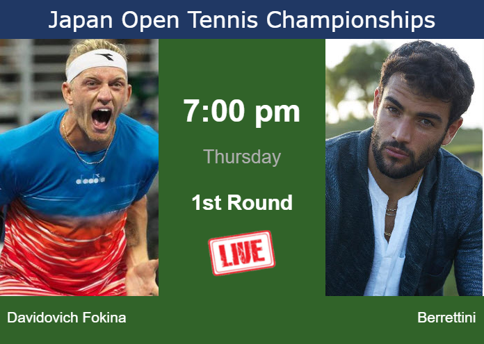 Wednesday Live Streaming Alejandro Davidovich Fokina Vs Matteo Berrettini Wednesday Live Streaming Alejandro Davidovich Fokina vs Matteo Berrettini