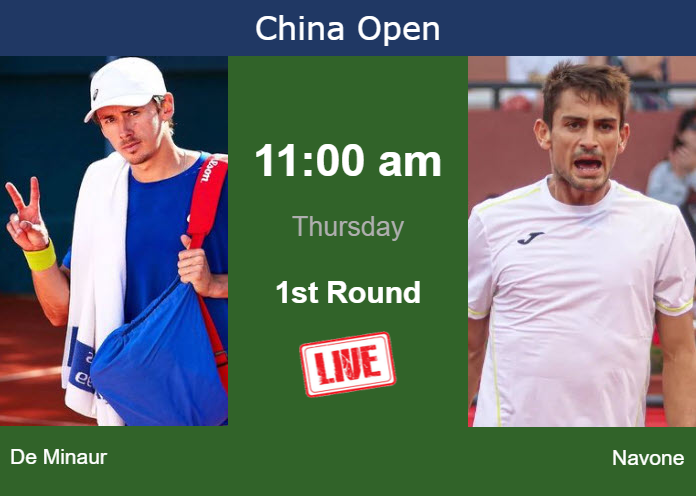 Wednesday Live Streaming Alex De Minaur vs Mariano Navone