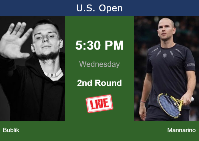 How to watch Bublik vs. Mannarino on live streaming at the U.S. Open on Wednesday Wednesday Live Streaming Alexander Bublik vs Adrian Mannarino