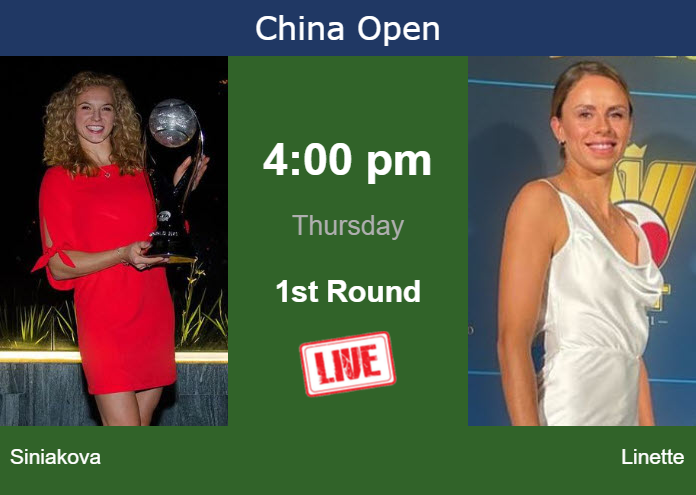 How to watch Siniakova vs. Linette on live streaming in Beijing on Thursday Wednesday Live Streaming Katerina Siniakova vs Magda Linette