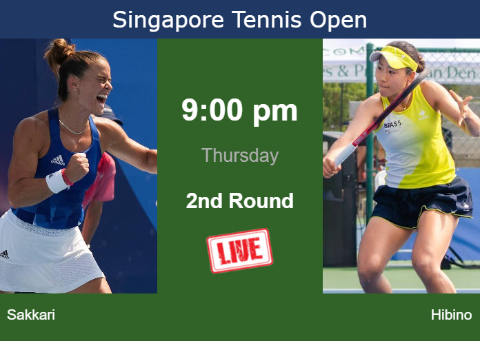 How to watch Sakkari vs. Hibino on live streaming in Singapore on Thursday Wednesday Live Streaming Maria Sakkari vs Nao Hibino