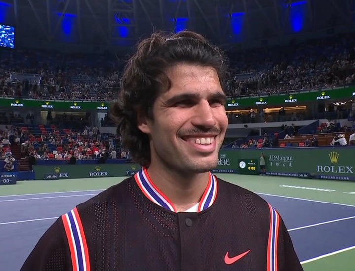 Carlos Alcaraz Embraces New Mustache In Shanghai After Team Bet