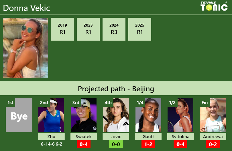 Donna Vekic Stats info