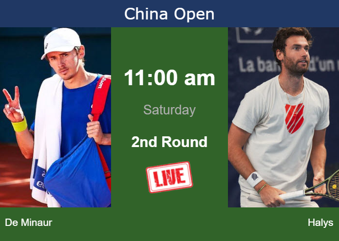 Friday Live Streaming Alex De Minaur vs Quentin Halys