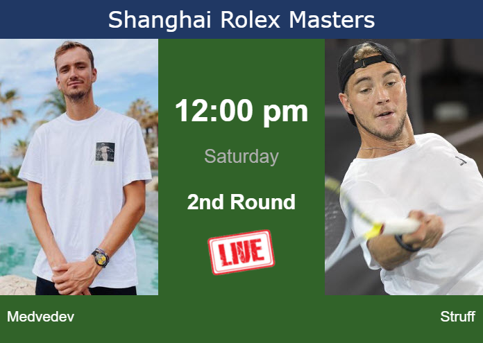 How to watch Medvedev vs. Struff on live streaming in Beijing on Saturday Friday Live Streaming Daniil Medvedev vs Jan-Lennard Struff