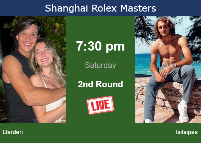 Friday Live Streaming Luciano Darderi vs Stefanos Tsitsipas