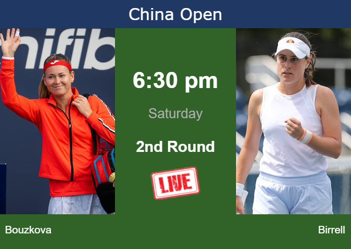 Friday Live Streaming Marie Bouzkova vs Kimberly Birrell