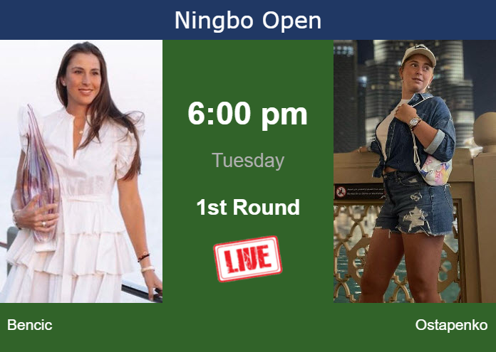 How to watch Bencic vs. Ostapenko on live streaming in Ningbo on Tuesday Monday Live Streaming Belinda Bencic vs Jelena Ostapenko