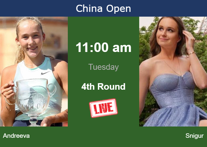 Monday Live Streaming Mirra Andreeva vs Daria Snigur