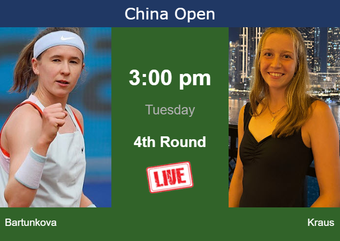 Monday Live Streaming Nikola Bartunkova vs Sinja Kraus