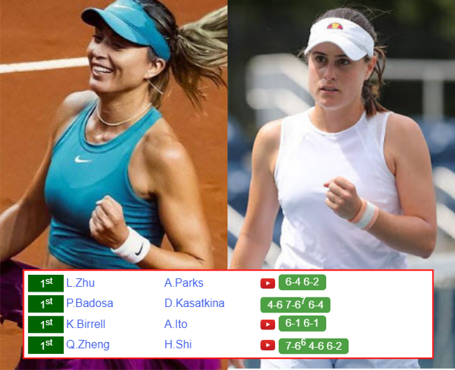 BEIJING RESULTS. Paula Badosa, Kimberly Birrell, Qinwen Zheng win, Alycia Parks was upset Paula Badosa Kimberly Birrell who win info