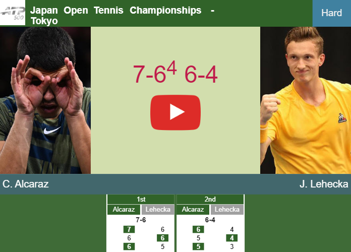 LIVE UPDATE. Carlos Alcaraz claims the Japan Open Tennis Championships – TOKYO RESULTS. HIGHLIGHTS Prediction-and-head-to-head-Carlos-Alcaraz-vs-Jiri-Lehecka