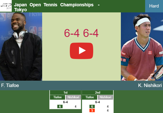 Frances Tiafoe gets the better of Nishikori in the 1st round at the Japan Open Tennis Championships – TOKYO RESULTS. HIGHLIGHTS Prediction-and-head-to-head-Frances-Tiafoe-vs-Kei-Nishikori