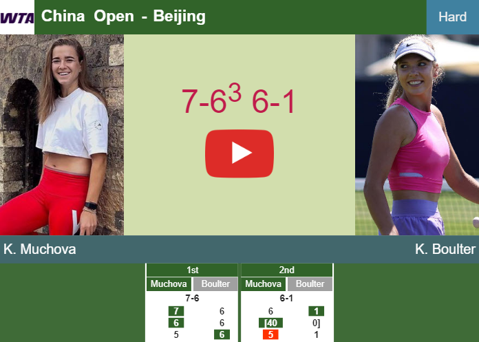 LIVE UPDATES. Karolina Muchova ousts Boulter in the 2nd round – BEIJING RESULTS Prediction-and-head-to-head-Karolina-Muchova-vs-Katie-Boulter