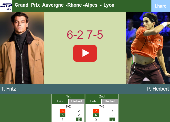 Taylor Fritz bests Herbert in the 2nd round at the Grand Prix Auvergne – RHONE RESULTS. HIGHLIGHTS Prediction-and-head-to-head-Taylor-Fritz-vs-Pierre-Hugues-Herbert