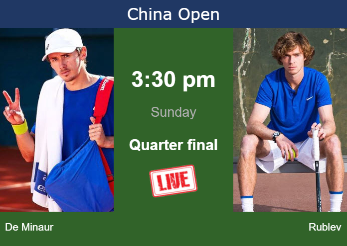 Saturday Live Streaming Alex De Minaur vs Andrey Rublev