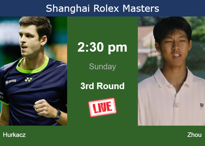 Saturday Live Streaming Hubert Hurkacz vs Yi Zhou