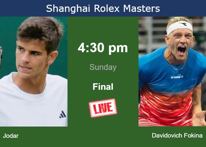 Saturday Live Streaming Rafael Jodar vs Alejandro Davidovich Fokina