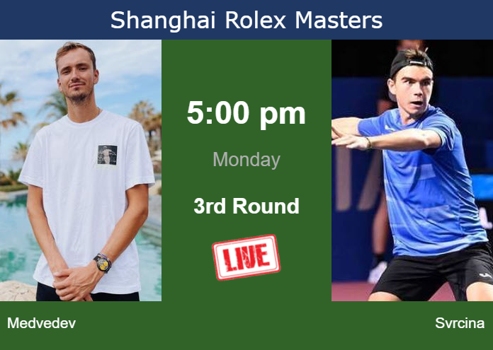 Sunday Live Streaming Daniil Medvedev vs Dalibor Svrcina