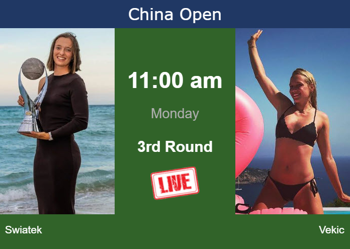 Sunday Live Streaming Iga Swiatek vs Donna Vekic