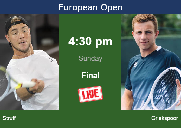 Sunday Live Streaming Jan-Lennard Struff vs Tallon Griekspoor